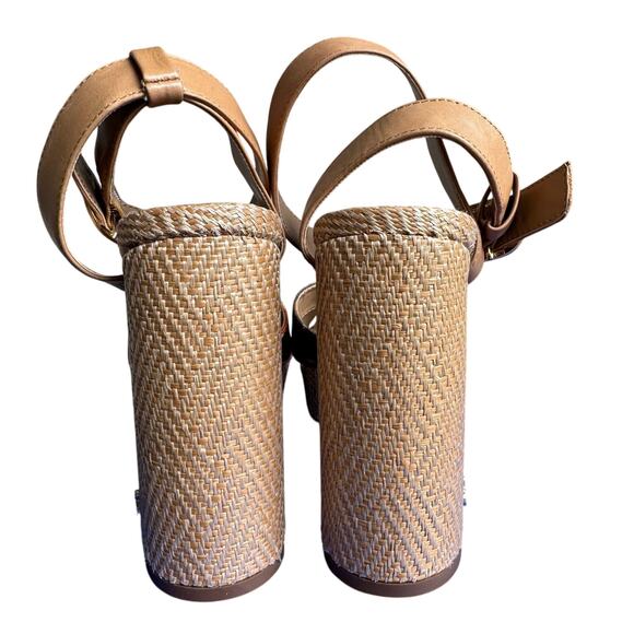 Sam Edelman Nolita Platform Woven Boho Block Heel Ankle Strap Sandal NEW Sz 7.5 - Picture 3 of 11